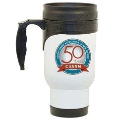 White Travel Mug - 12 oz. - Krazy Tees