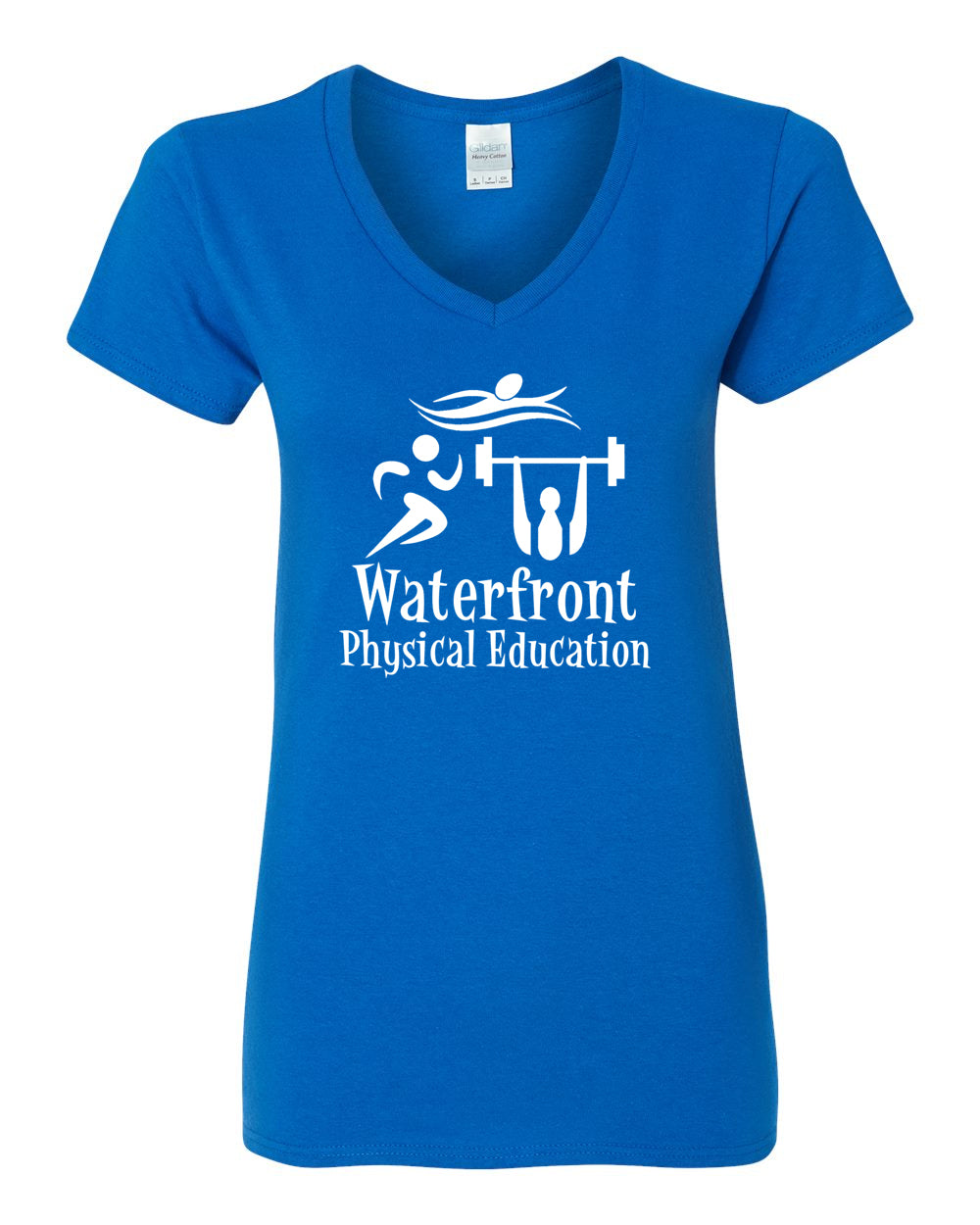 BPS 95 Women's V-Neck Cotton T-shirt (Athletic Dept) - Krazy Tees