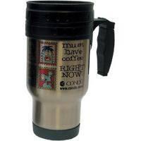 Silver Travel Mug - 12 oz. - Krazy Tees