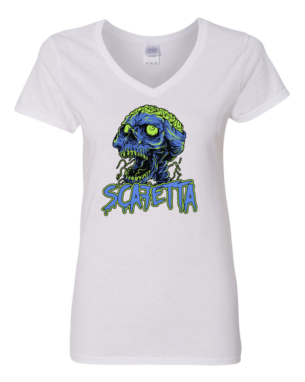 Scafetta Women's V-Neck Cotton T-shirt - Krazy Tees