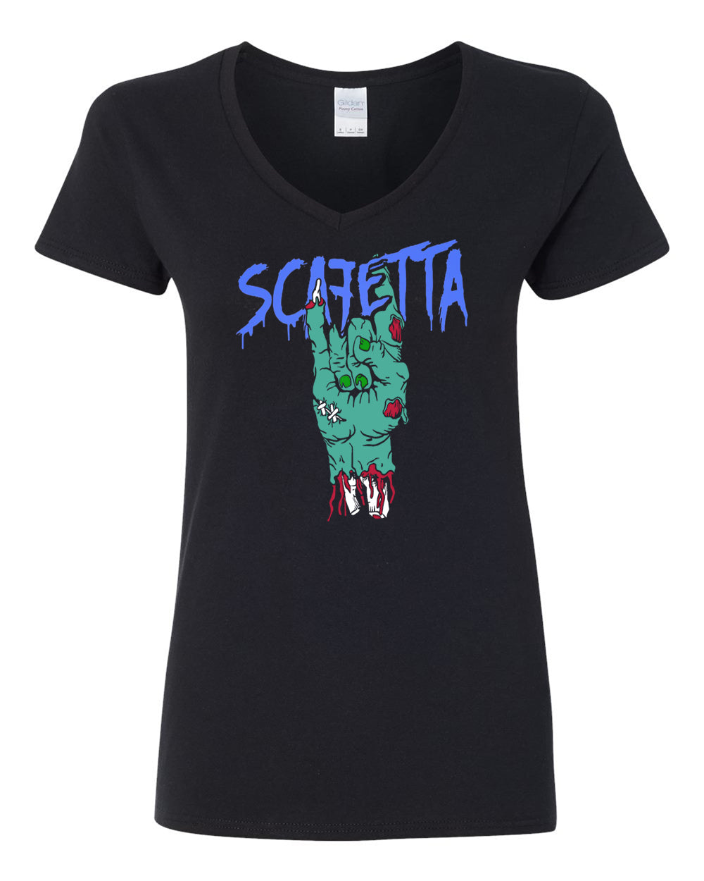 Scafetta Women's V-Neck Cotton T-shirt - Krazy Tees