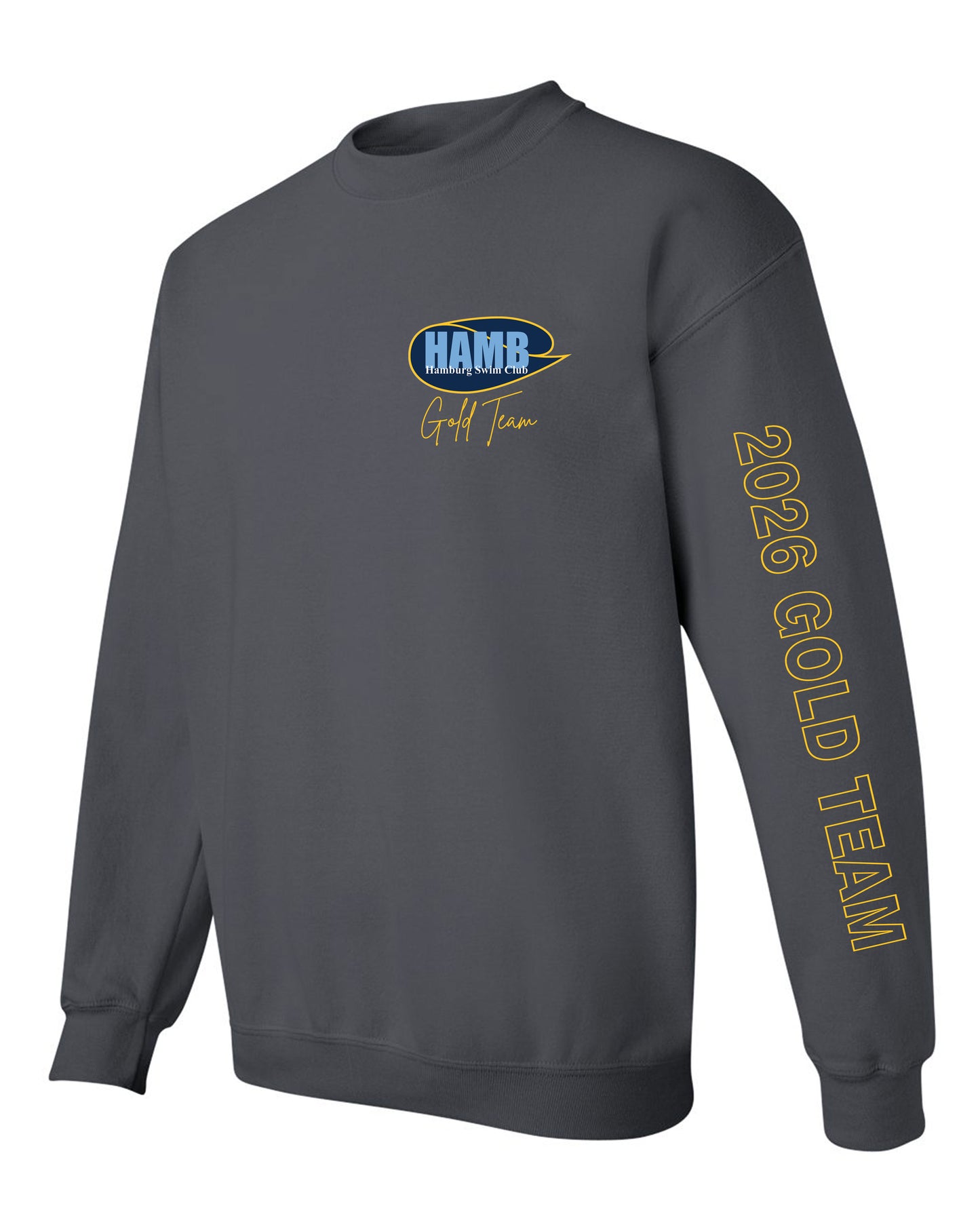 Hamburg Swim Crewneck Sweatshirt - Gold Team - Krazy Tees