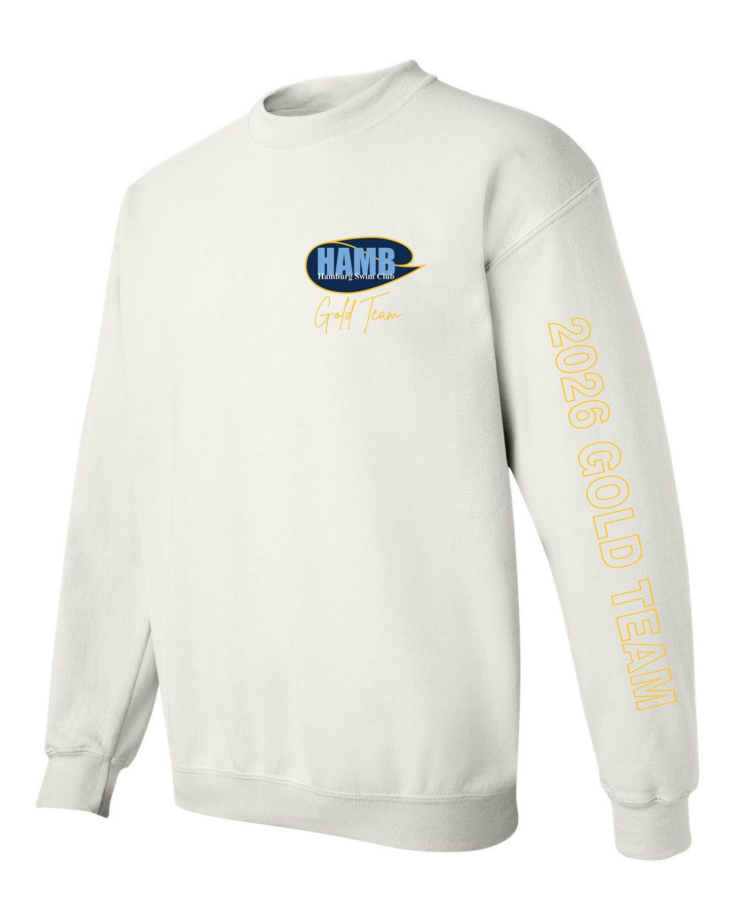 Hamburg Swim Crewneck Sweatshirt - Gold Team - Krazy Tees