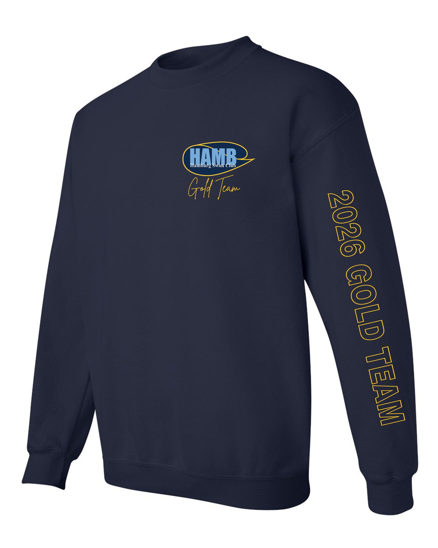 Hamburg Swim Crewneck Sweatshirt - Gold Team - Krazy Tees
