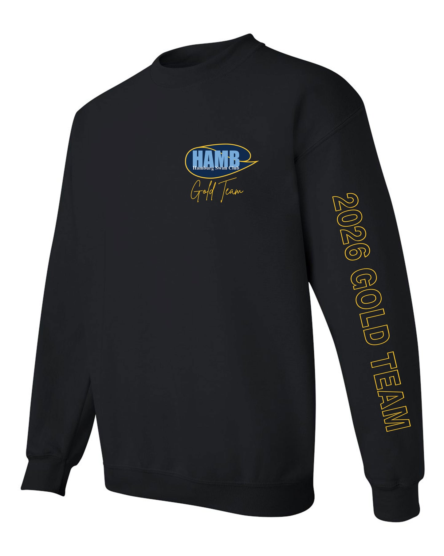 Hamburg Swim Crewneck Sweatshirt - Gold Team - Krazy Tees