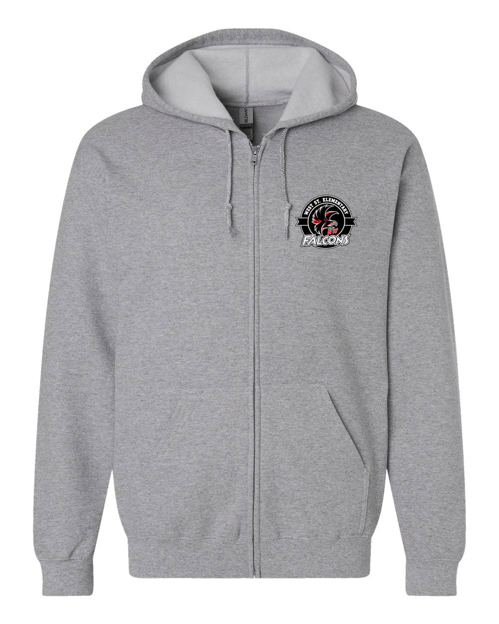 West Street Elementary Full Zip Hooded Sweatshirt