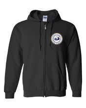 Load image into Gallery viewer, Buffalo Revolver Club Full Zip Hooded Sweatshirt - BRRC Circle Logo