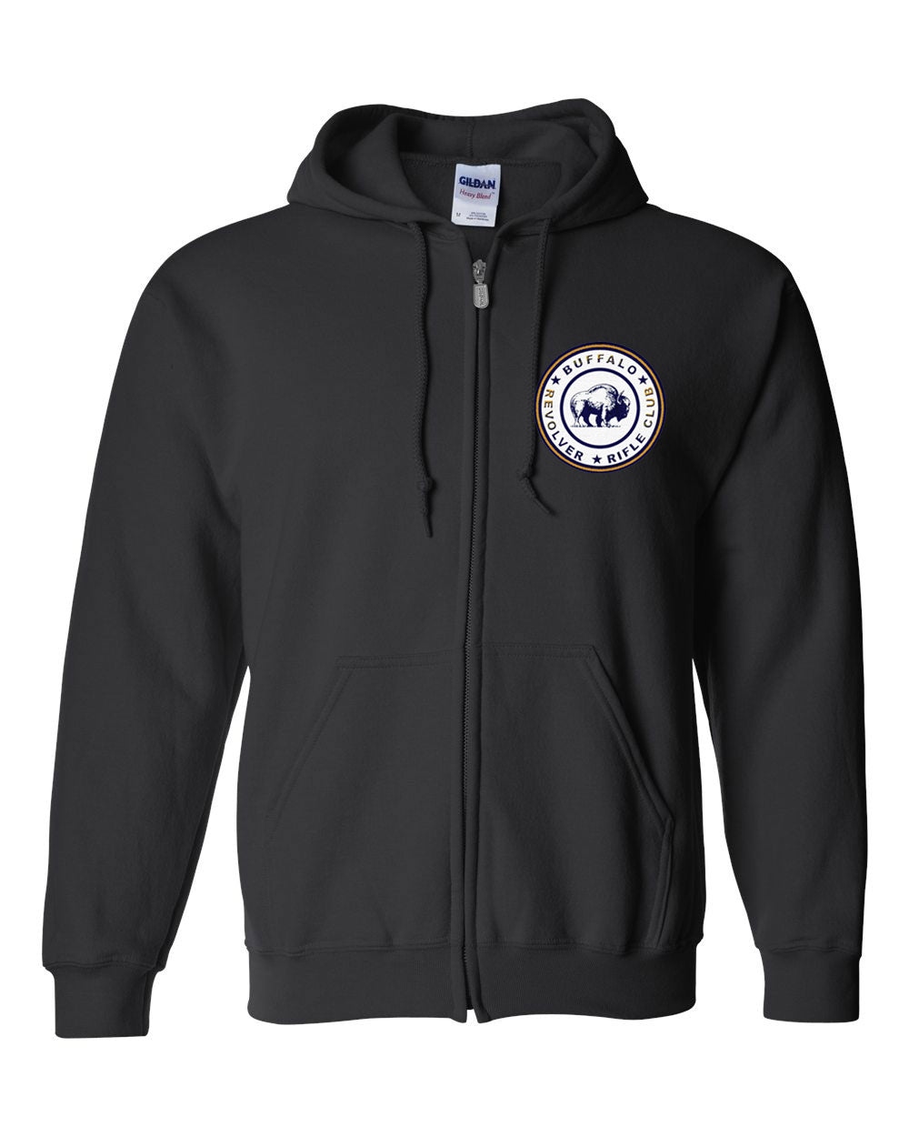 Buffalo Revolver Club Full Zip Hooded Sweatshirt - BRRC Circle Logo