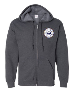 Buffalo Revolver Club Full Zip Hooded Sweatshirt - BRRC Circle Logo