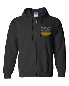 Buffalo Revolver Club Full Zip Hooded Sweatshirt - BRRC Logo