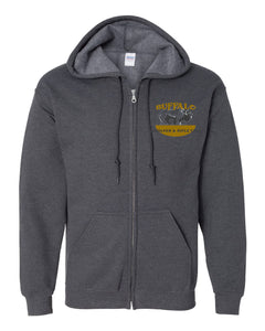 Buffalo Revolver Club Full Zip Hooded Sweatshirt - BRRC Logo