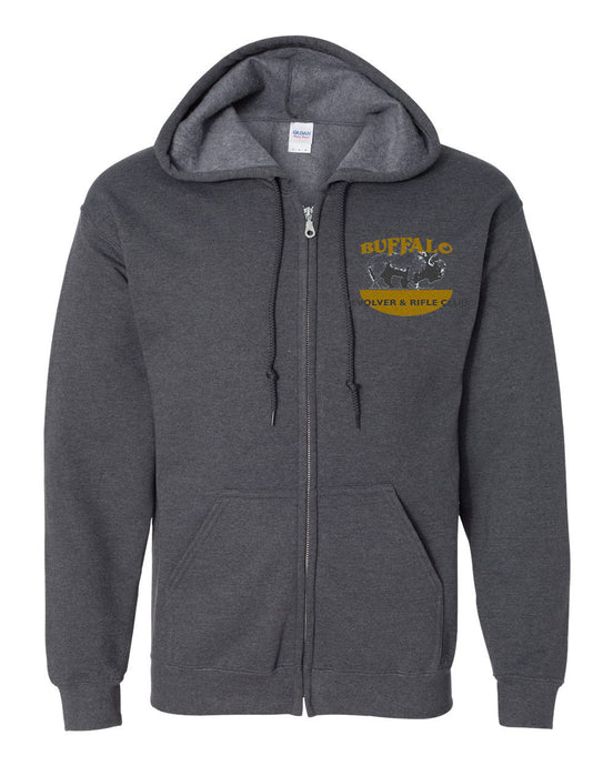 Buffalo Revolver Club Full Zip Hooded Sweatshirt - BRRC Logo