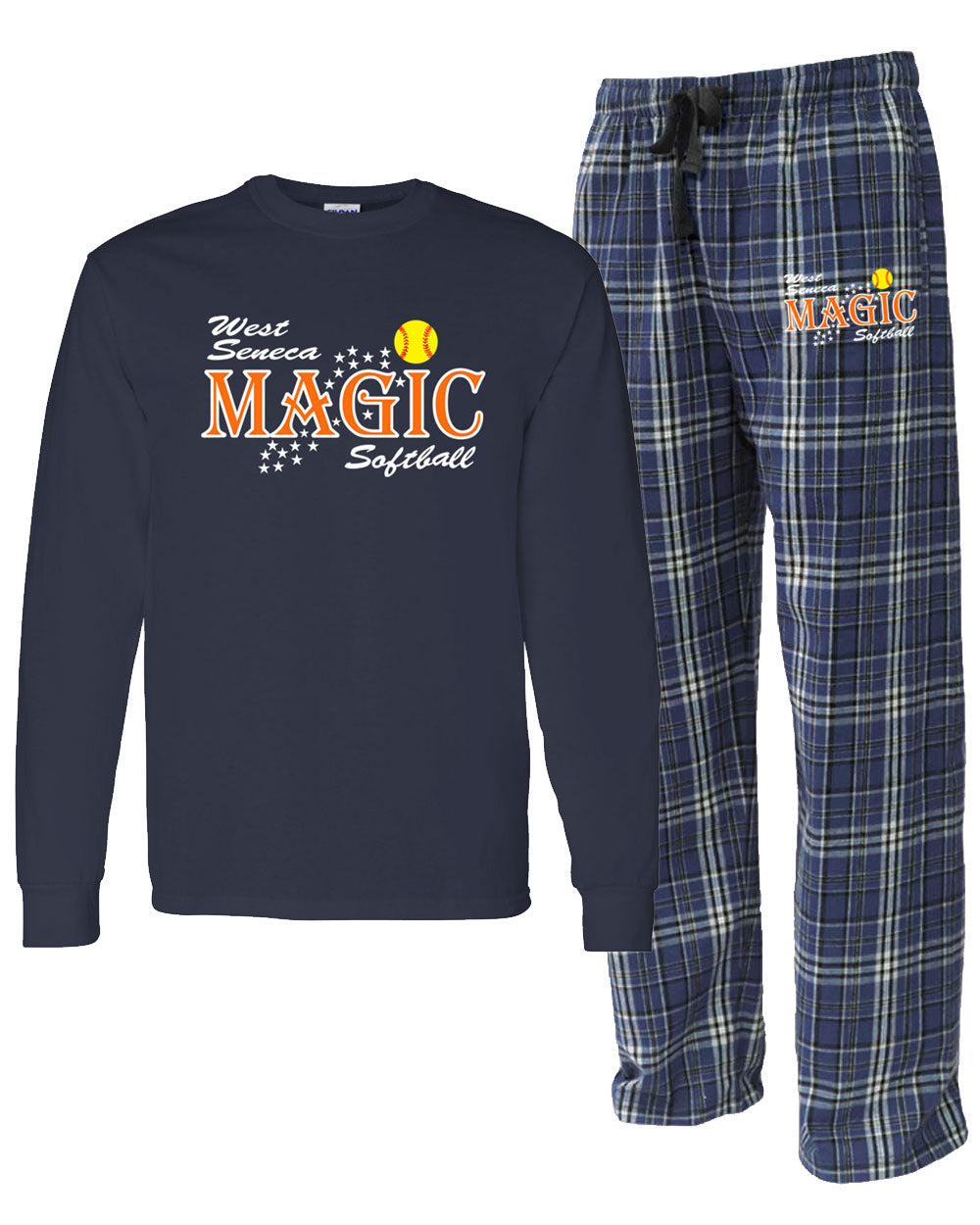 West Seneca Magic Flannel Pants Set - Navy/White