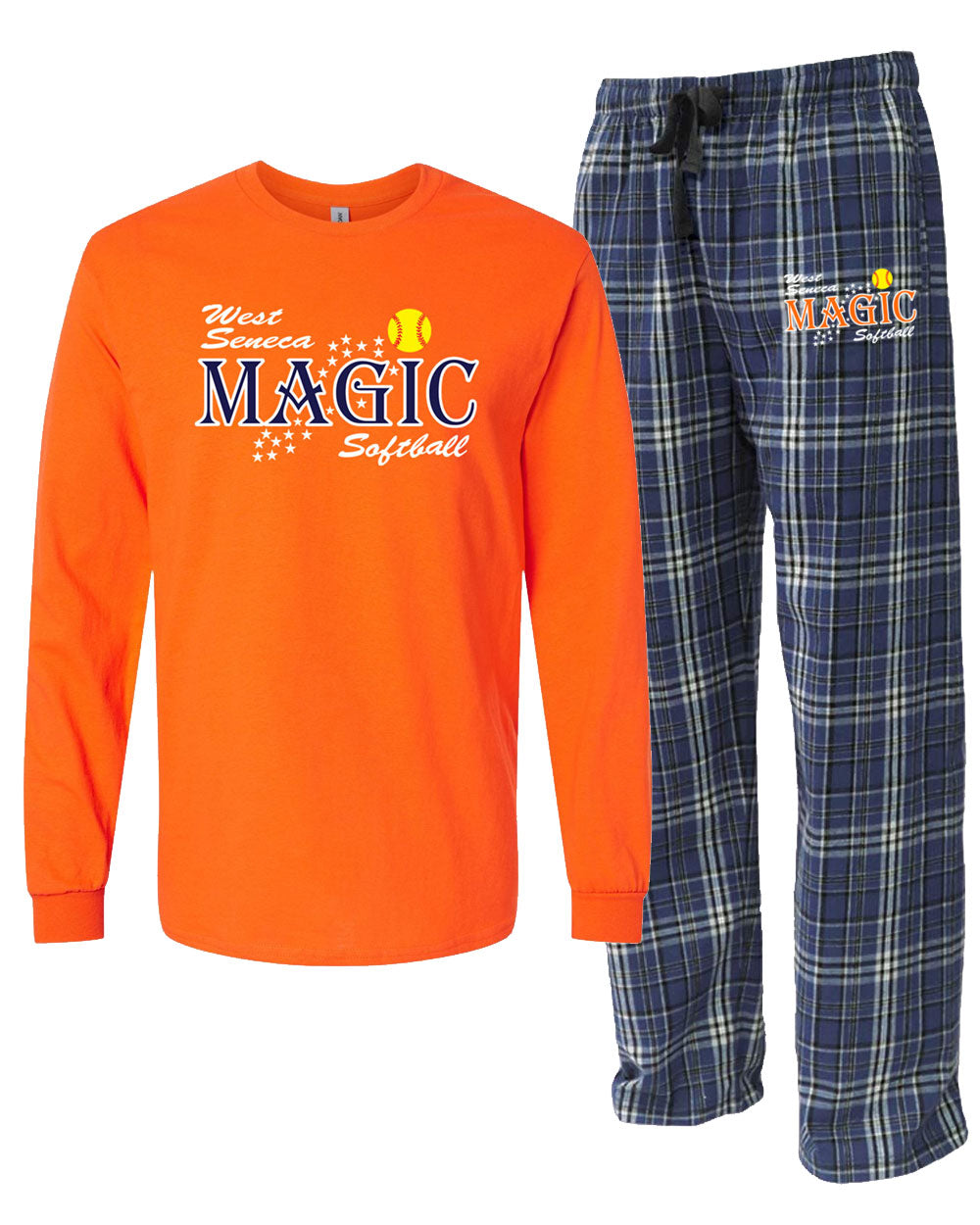 West Seneca Magic Flannel Pants Set - Navy/White