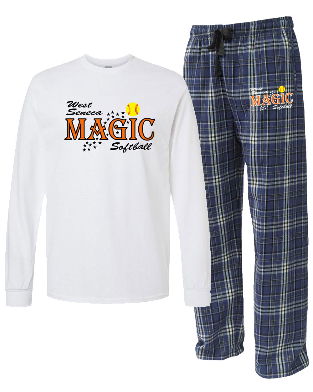 West Seneca Magic Flannel Pants Set - Navy/White