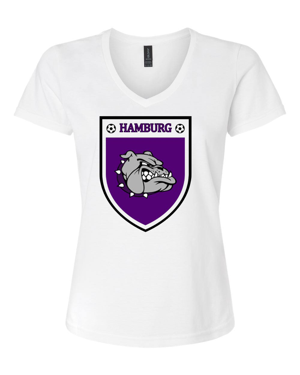 Hamburg Soccer Women's V-Neck Cotton T-shirt