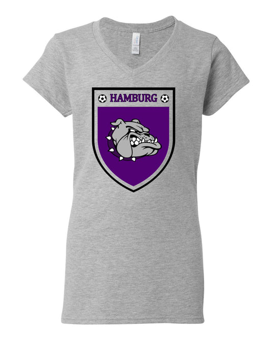 Hamburg Soccer Women's V-Neck Cotton T-shirt