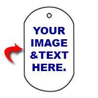 Gloss Silver Aluminum Dog Tag