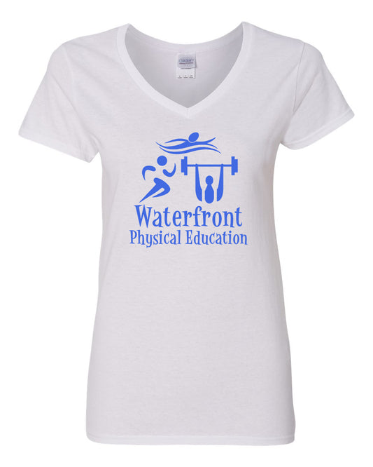 BPS 95 Women's V-Neck Cotton T-shirt (Athletic Dept) - Krazy Tees