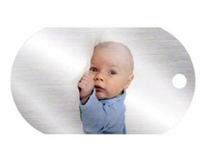 Gloss Silver Aluminum Dog Tag