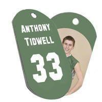 Thick Gloss White Aluminum Dog Tag - Two Sided