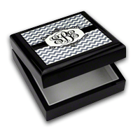 5.8" Black Designer Keepsake Box - Krazy Tees
