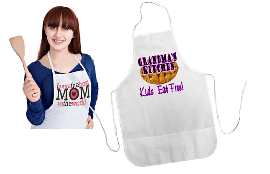 19”x29” White Apron - Krazy Tees