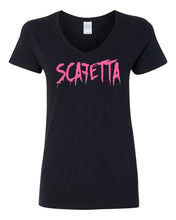 Load image into Gallery viewer, Scafetta Cancer Awareness Women&#39;s V-Neck Cotton T-shirt - Krazy Tees