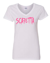 Load image into Gallery viewer, Scafetta Cancer Awareness Women&#39;s V-Neck Cotton T-shirt - Krazy Tees