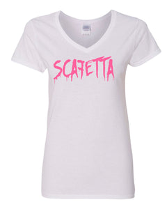 Scafetta Cancer Awareness Women's V-Neck Cotton T-shirt - Krazy Tees