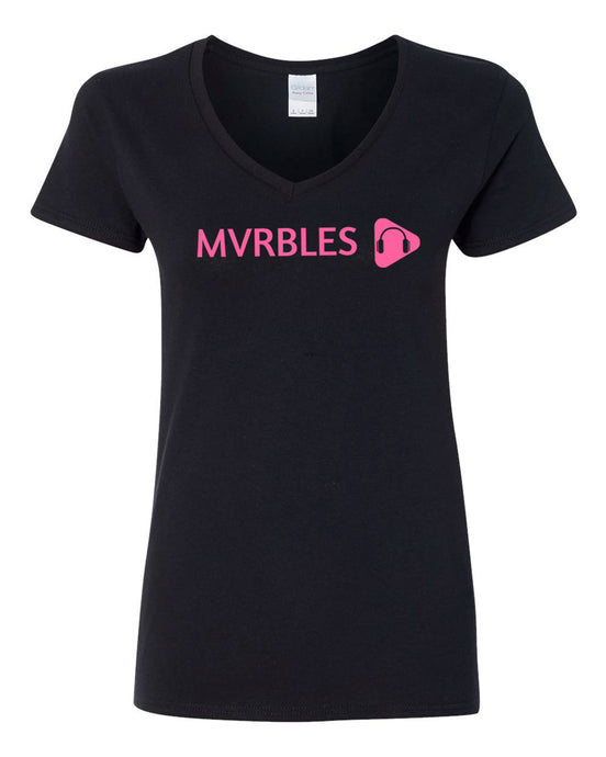 Mvrbles Cancer Awareness Women's V-Neck Cotton T-shirt - Krazy Tees