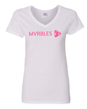 Load image into Gallery viewer, Mvrbles Cancer Awareness Women&#39;s V-Neck Cotton T-shirt - Krazy Tees