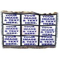 Throw Blanket w/ Nine Image Panels - Krazy Tees