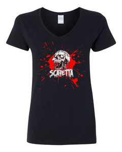 Scafetta Women's V-Neck Cotton T-shirt - Krazy Tees